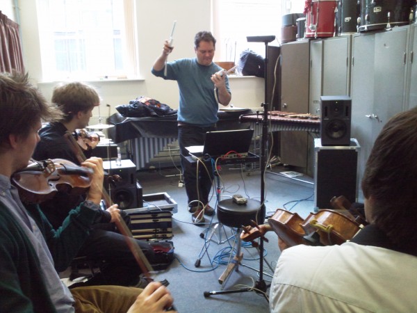 Richard Scott rehearsing with the Raise Your Voice Ensemble for Sunday's gig. Richard Scott rehearsing with the Raise Your Voice Ensemble for Sunday's gig.